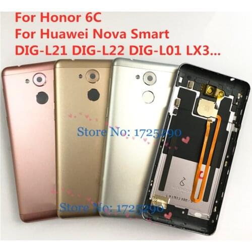 Metal Rear Battery Door Back Cover Housing For Huawei Honor 6C Nova Smart GR3 2017 DIG-L01 DIG L21 L22 L23 LX3 DIG-L21HN