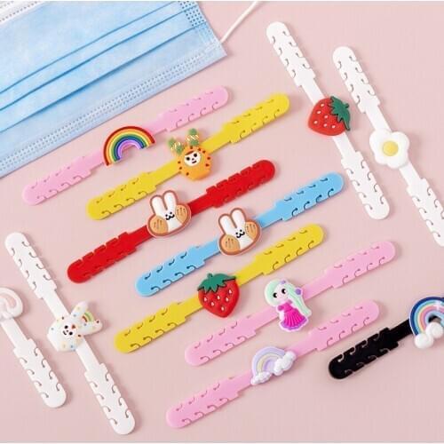 Cartoon Silicone Hook Strap Holder Extension For Mask Ear Protector Soft Anti-tightening Release Pain Ear buckle Accessories