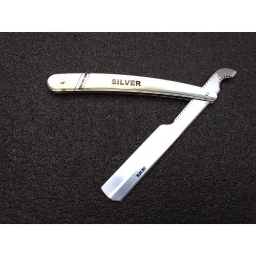 Men Beard Shaving Safety Razor Barber Tools Hair Razor Blades Folding Shaving Knife Stainless Steel Straight Razor Holder Cutter