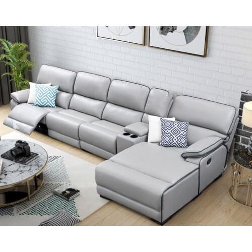 Living Room Sofa set L corner sofa recliner manual couch real genuine leather sectional sofas muebles de sala moveis para casa