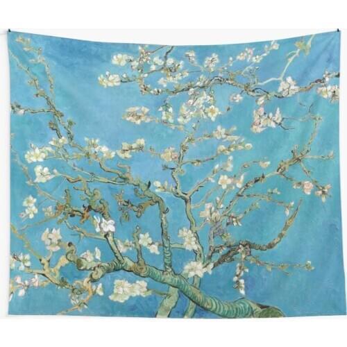 1890 Vincent Van Gogh Almond Blossom Wall Tapestry Cover Beach Towel Throw Blanket Picnic Yoga Mat Home Decoration