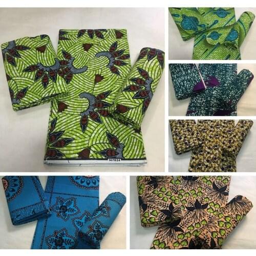 New 100% Cotton Original Real Wax Ankara Fabric 2021 African Print Fabric For Wedding Dress African Fabric Wax Fabric 6 yards