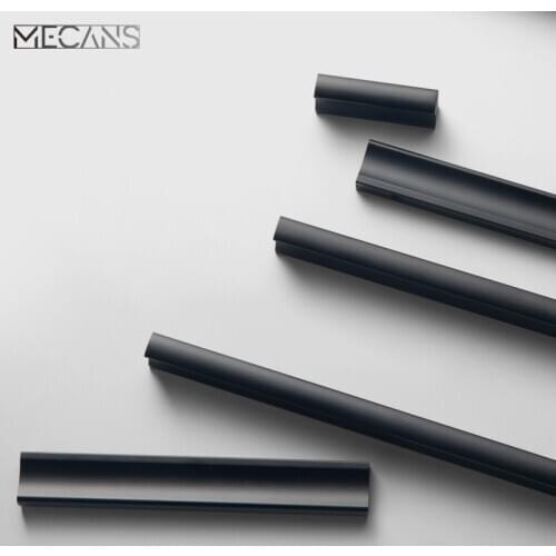 TONA Solid color Nordic wardrobe door handle modern minimalist extension drawer handle matte black frosted cabinet door handle