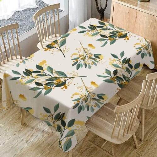 Simple Plant Cotton And Linen Tablecloth Dining Table TV Cabinet Coffee Table Cover Cloth