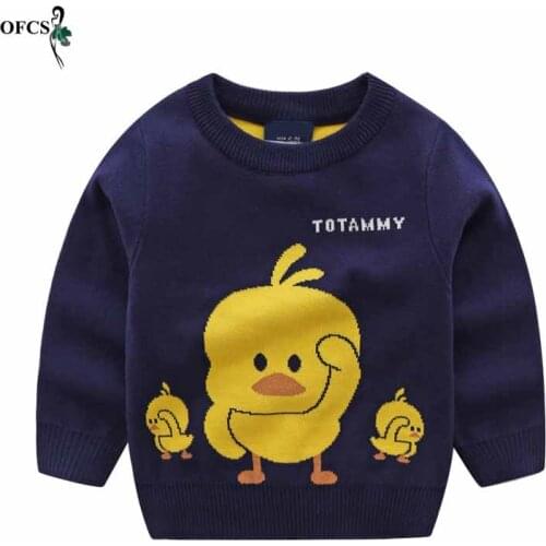 Toddler Boy Pullover Sweater Ribbed Knit pullovers Children Kids Girl Autumn Tops teenagers Clothes In the school SIZE 3-10 Year