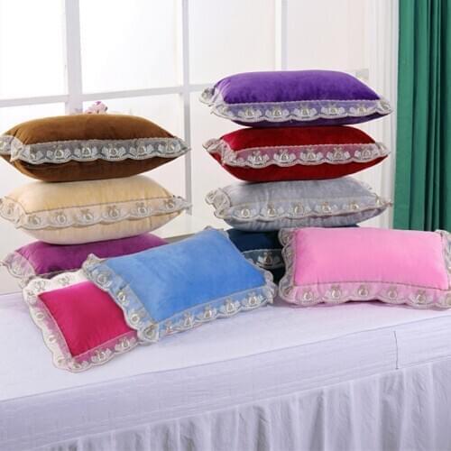 Beauty Salon Bed Pillow Lace Floral Decorative Border Beauty Massage Bed Pillow