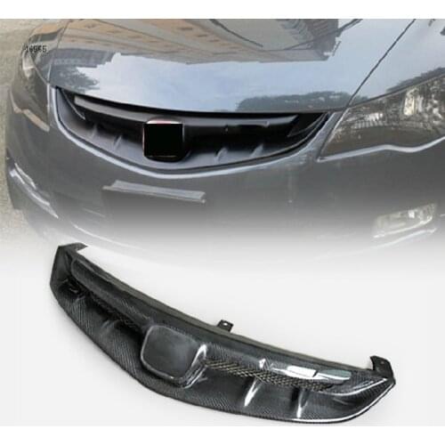 For Honda Civic 8th FD2 2006 2007 2008 Real Carbon Fiber Mugen Front Bumper Center Hood Grill Mesh