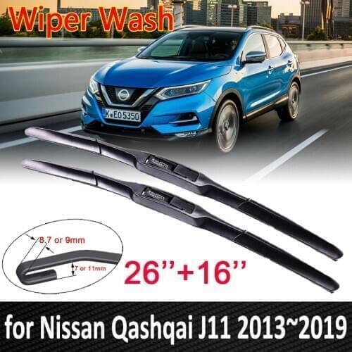 For Nissan Qashqai J11 2013~2019 Car Wiper Blades Front Windscreen Windshield Wipers Car Accessories 2014 2015 2016 2017 2018