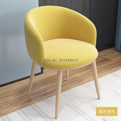 Nordic style chair modern minimalist desk chair creative net red computer makeup stool backrest home adult dining chair