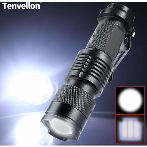 LED Mini Flashlight Self Defense AA 14500 Battery Waterproof Outdoor Camping Led Flashlight For Hiking Bicycle Fishing Lighting