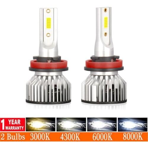 Dukallson 2PCS H7 LED 20000LM/PAIR Mini Car Headlight Bulbs H1 H13 H4 H8 H9 H11 Headlamps Kit 9005 HB3 9006 HB4 Auto Fog Lamp