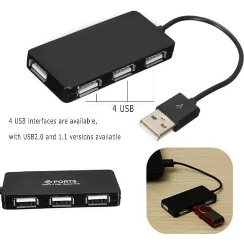 USB HUB 2.0 Adapter 4 Ports USB 2.0 Splitter High Speed Adaptador Converter for Notebook Laptops PC Computer Accessories