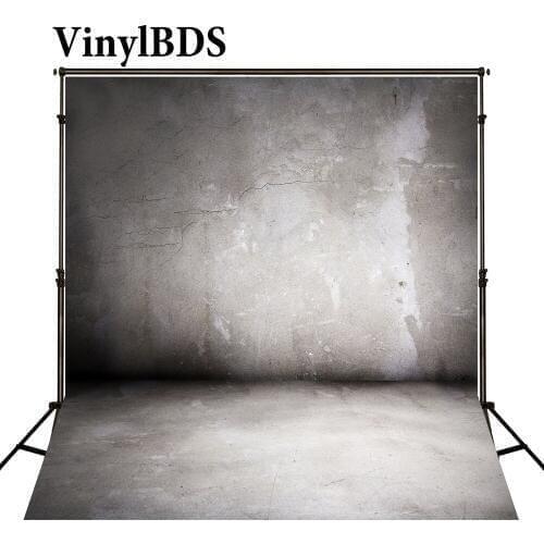 VinylBDS Newborn Baby Fotografia Background Crack Brick Wall Backdrops Gray Solid Floor Backdrop For Photo Studio