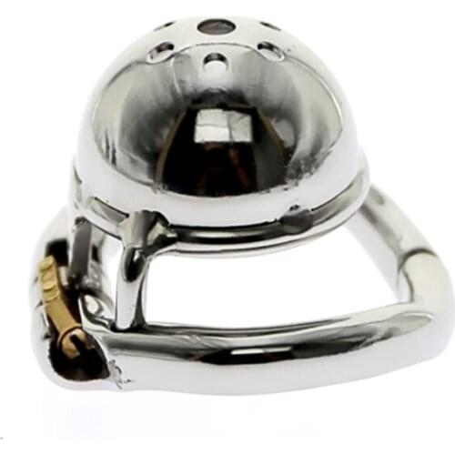 Lockable Penis Lock Stainless Steel Cock Cage Penis Ring Chastity Device Belt Tool Restraint Sex Toys for Men C116 40/45/50mm