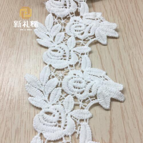 15Yards Lovely Hollow Floral Lace Trims Garment Water Soluble White Lace Scrapbooking DIY Clothing Accessories Lingerie lace