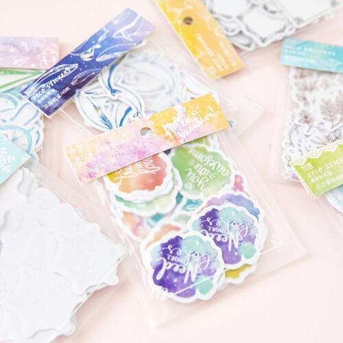 45 Pcs/pack Transparent Deep Sea Whale Cute Sticker Scrapbooking Diary Planner Decorative Kawaii Stationery Label Stickers Pack