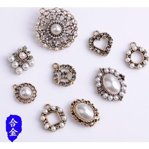 50pcs Summer wind colorful sweet flower charm for earrings bracelet accessories handmade DIY material geometric pendant