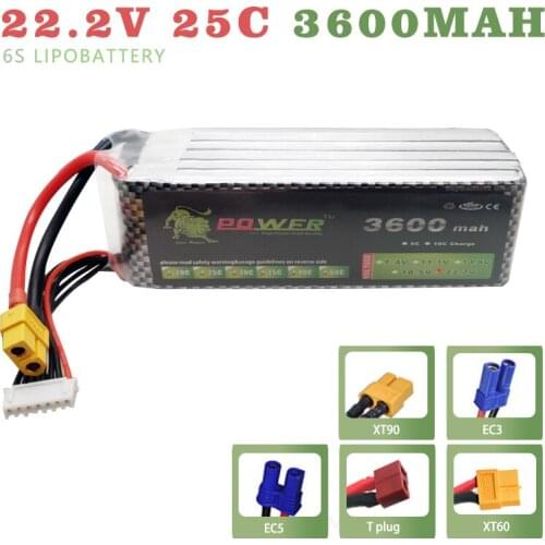 Lion LiPo Battery 6s 3600mAh 22.2v 25C Lion Power for RC Helicopter RC Car Boat Quadcopter Remote Control Toys Parts