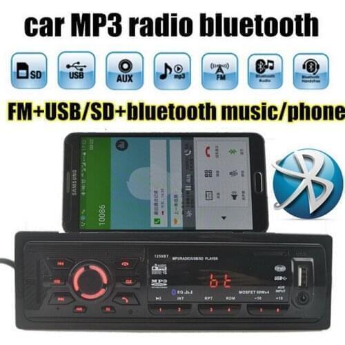 Car Radio 1 Din bluetooth Phone Music MP3 FM USB Universal Remote Control USB Port Car Audio Black Auto Radio Auxin Car products