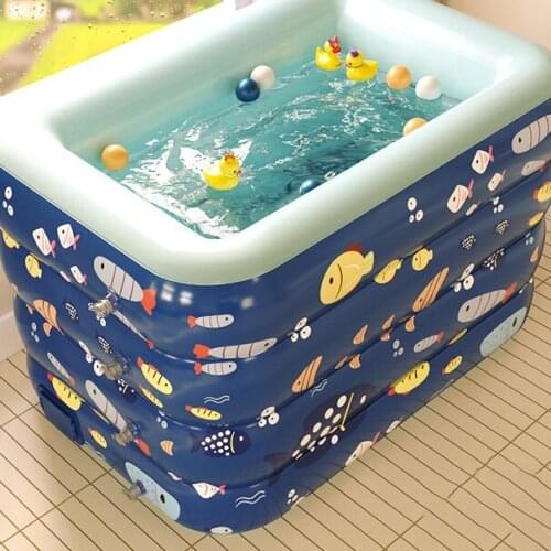 Infant swimming pool baby home indoor folding swimming bucket kids newborn children wireless automatic infant thickened bathtub