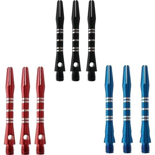 3 Pcs /Lot Aluminum Alloy Darts Shafts 40mm Aluminum Stem Shafts 3 Colors Black Blue Red Thread Dart Replacement