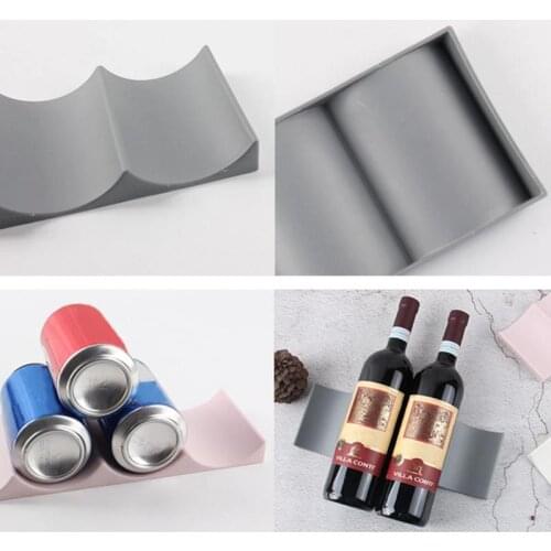 Food Grade PP Wine Rack Stackable Bottle Rack Countertop Wine Bottle Rack Wine Bottle Storage Rack For Food Cabinet Refrigerator