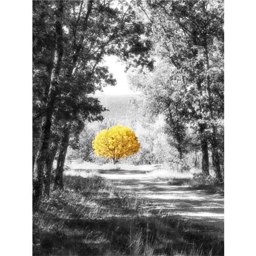 Photograph European Landscape Printed Water-Soluble Canvas 11CT Cross-Stitch DIY Embroidery Full Kit DMC Threads Stamped