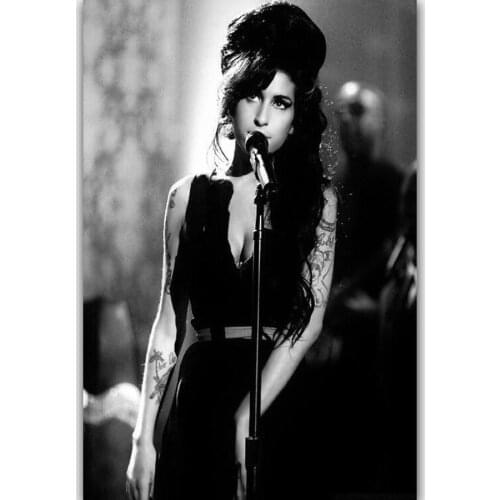 Hot New Amy Winehouse Beauty Music Singer-Silk Art Poster Wall Sicker Decoration Gift