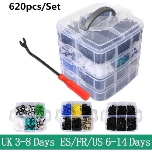 100/620pcs Car clips Auto Fastener Clips Mixed Car Body Push Retainer Pin Bumper Door trim fastener Kit into the car accessories