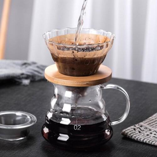 Hand coffee pot household coffee filter cup appliance cloud pot drip glass barista appliance 600ml