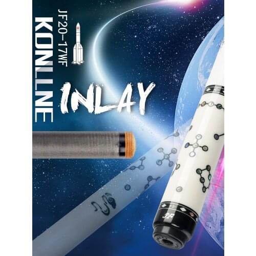 KONLLEN Star Billiards Pool Cue Stick Black Technology Carbon Fiber Shaft 12.3mm Tip Real Inlay 3/8*8 Radial Pin Cue Stick Kit