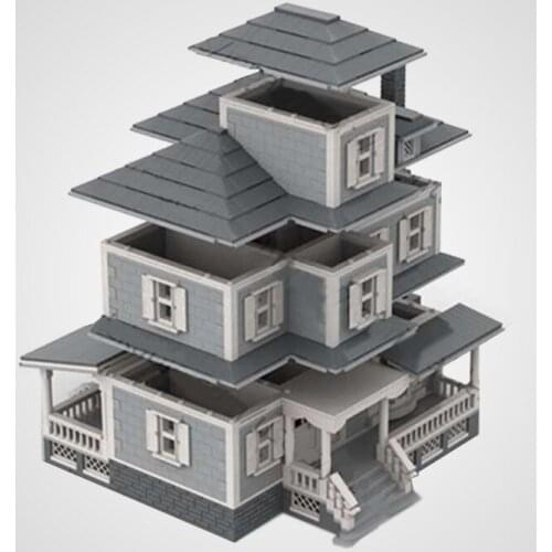 MOC Cozy House Home Villa Country Wooden House Building Blocks Model Toys Girls Friends Figures Street View Brick Childrens Toy