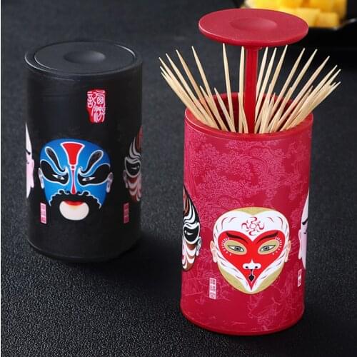 Creative household toothpick box push-type portable high-end automatic living room hotel toothpick storage box toothpick jar