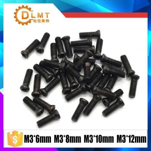 M3*6mm M3*7mm M3*8mm M3*10mm M3*12mm 50Pcs Insert Torx Screw for Replaces Carbide Inserts CNC Lathe