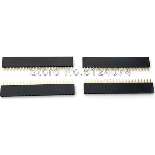 20pcs/lot Single row female 22pin spacing 2.54 mm row pin socket female seat 1*22P straight needle connector