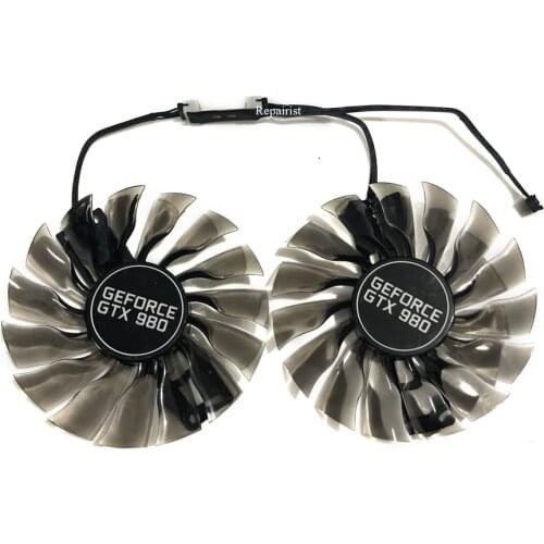 2pcs/set 95mm GAA8S2H GTX 980 GPU VGA Cooler Fan For GeForce Palit GTX980 Grahics Card VGA Cooling As Replacement