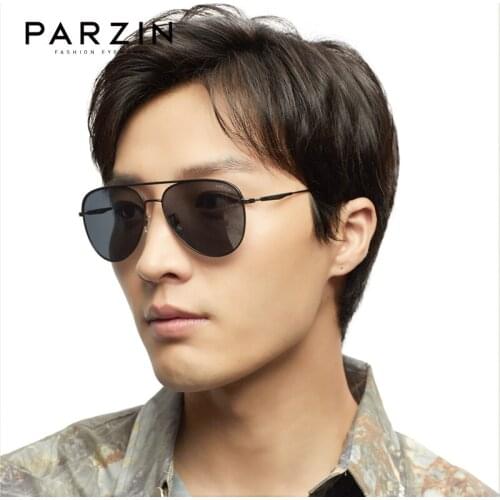 PARZIN Nylon Polarized Pilot Sun Glasses Men Designer Alloy Stereoscopic Bridge Design Sunglasses Party Gafas De Sol Polarizadas