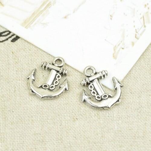 10 PCS 18x15mm Vintage Metal Alloy Anchor Charms For Necklace Bracelet Earring Keychain DIY Making Jewelry Accessories Wholesale