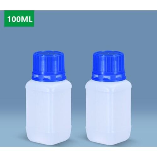 10PCS of 100ML Reagent Bottle Empty Square Bottle with Inner Cover High Quality Refillable Sample Container
