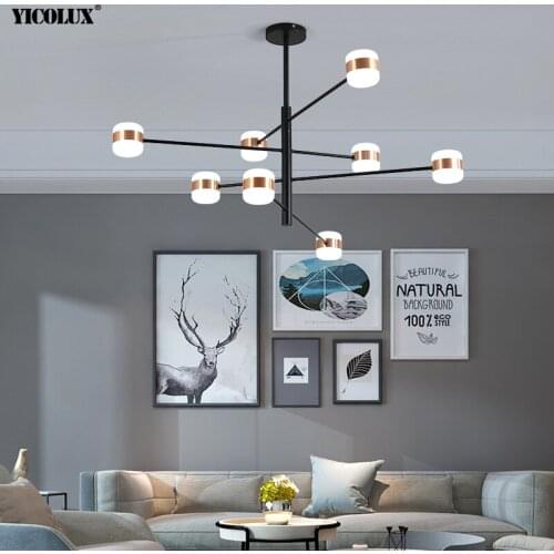 Dimmable Nordic New Modern LED Chandelier Lights For Living Dining Room Bedroom Hall Lamps Lighting Height Adjustable AC 90-260V