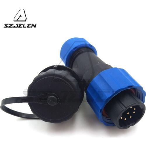 SD16TP-ZM , Waterproof Aviation Connector 9 pin Male Plug Female Socket, IP67, LED Power Cable Connector, Industrial Connector