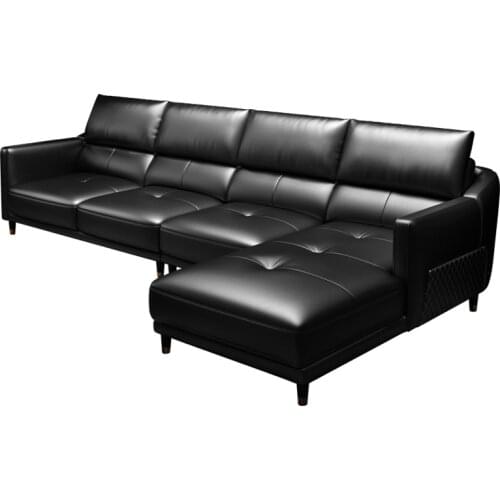 Head modern simple Nordic small family living room combination suit Leather art luxury sofa