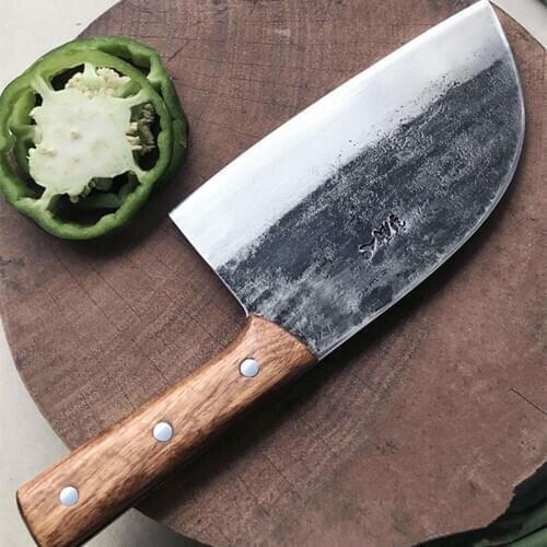 Chinese Style Elbow Head Handmade Traditional Kitchen Knife Market Sell Meat Cutter Professional Chef Knives Slicing Fish Tool