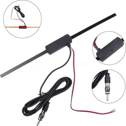 Universal 12V Non-Directional Auto Car Windshield Glass Electronic Mount Self Adhesive TV FM Radio Antenna Signal strengthen