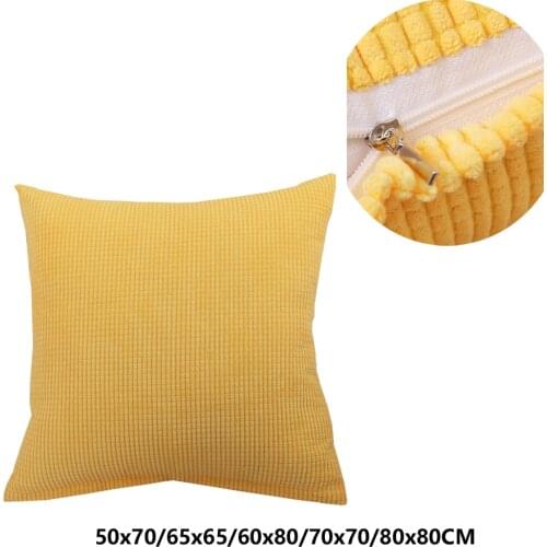 Corduroy Throw Pillow Cases Sofa Cushion Cover 50x70/65x65/60x80/70x70/80x80cm Decorative Home Car Office Hotel Pillow Cover