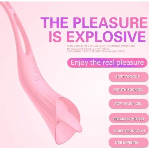 Vagina Licking Vibrator Penis Ring Nipple Anal Sucking Oral Clitoris Stimulator 10 Frequency Powerful Sex Toys for Women Couple