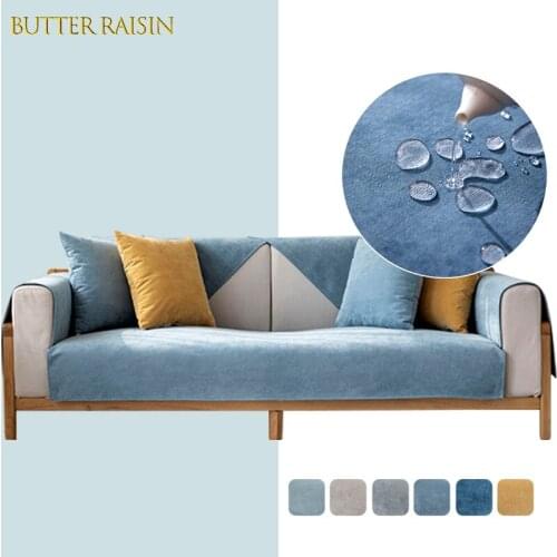 Waterproof Sofa Cover Kid Pet Urine-proof sofa towel Non-slip Solid Color Slipcover Modern Couch Cover For Living Room 1piece