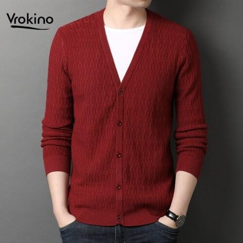 Мужские вязаные кардиганы VROKINO China At AliExpress