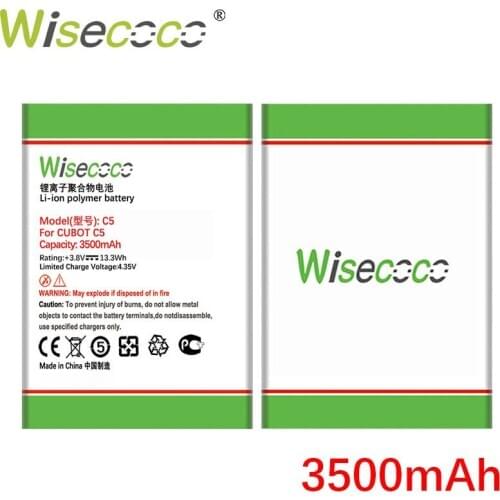 Wisecoco 3500mAh C 5 Battery For CUBOT C5 Mobile Phone In Stock High Quality Battery+Tracking Number