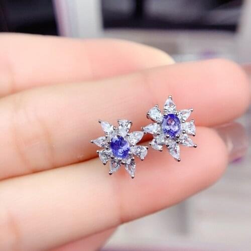 Natural Emeral Stud Earrings 925 Sterling Silver Gemstone3* 4mm Fine Jewelry for Women Lady Wedding Engagment Party